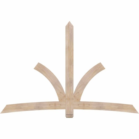 Ekena Millwork Davenport Smooth Timber Gable Bracket, Douglas Fir, 96"W x 64"H x 1 1/2"D x 5 1/2"F, 16/12 Pitch GBW096X64X0206DAV00SDF